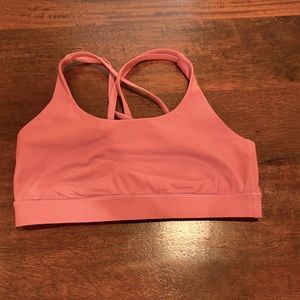Lululemon Energy bra in orangey/pink , size 8